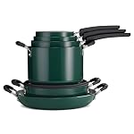 Tramontina Ceramic Non Stick 11-Piece Nesting Pots and Pans Set - Teal