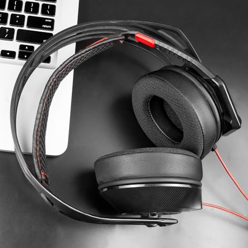 SOULWIT Siatkowe nakładki nauszne do zastąpienia dla słuchawek Plantronics (Poly) Rig 400 (400Pro HC, 400HS, 400HX, 400HA), Poduszki słuchawkowego Rig 500 (500E, 500HD, 500HX)/505 (505HS)/515 (515HD