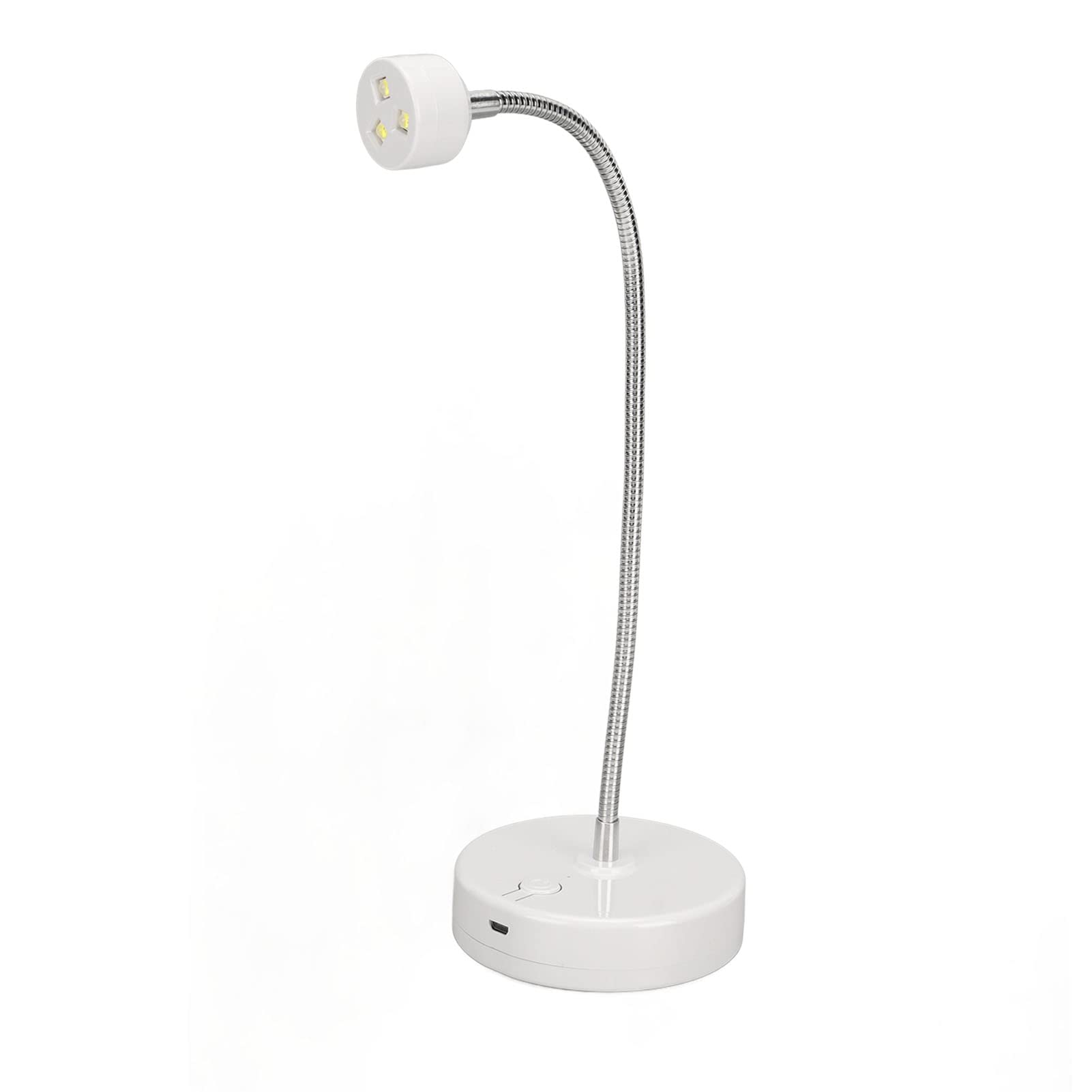 Fyearfly Lámpara de uñas LED con cuello de cisne, 3 chips de luz UV, secador de curado de uñas recargable, salón de belleza de manicura