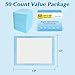 50 Count Super Absorbency Disposable Underpads, Leakproof Quick Drying Disposable Pads for Baby, Puppy and Adults, Disposable Changing Pads for Baby, Disposable Diaper Changing Pads, 17” x 13”, Blue