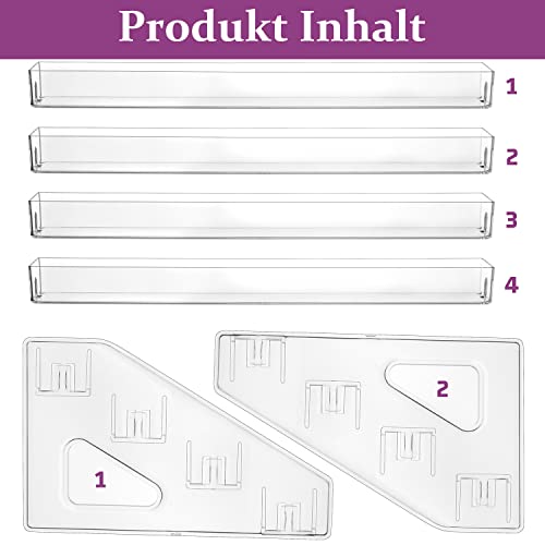 JessLab Nagellack Aufbewahrung, 4-Stufige Klarer Acryl Nagellack Halter Åtherische Öle Kosmetik Vitrine Makeup Organizer Kosmetik Aufbewahrung für Badezimmer Waschtisch Arbeitsplatte