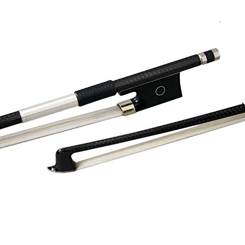 SKY Silver Braided Carbon Fiber Bow with Ebony Frog 4/4 Full Size