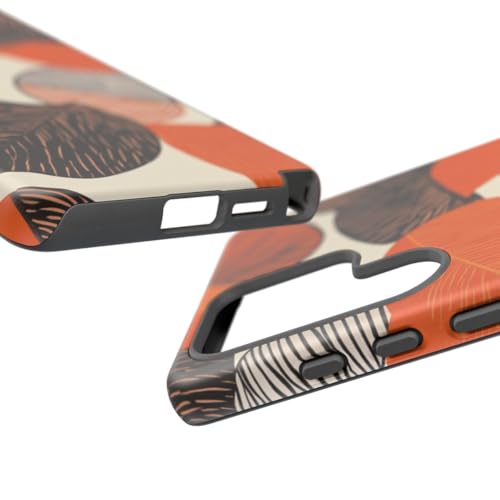 Coque Samsung S25 Ultra rigide mate orange feuilles d'automne