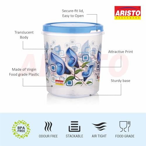 Image of Aristo Store Queen777 Plastic Storage Container-4700 Ml (19.5(D) X 21.6Cm) - Multicolor
