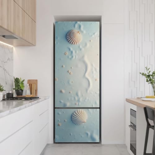 Pegatinas de nevera 70x190 cm con diseño de conchas sobre arena 3
