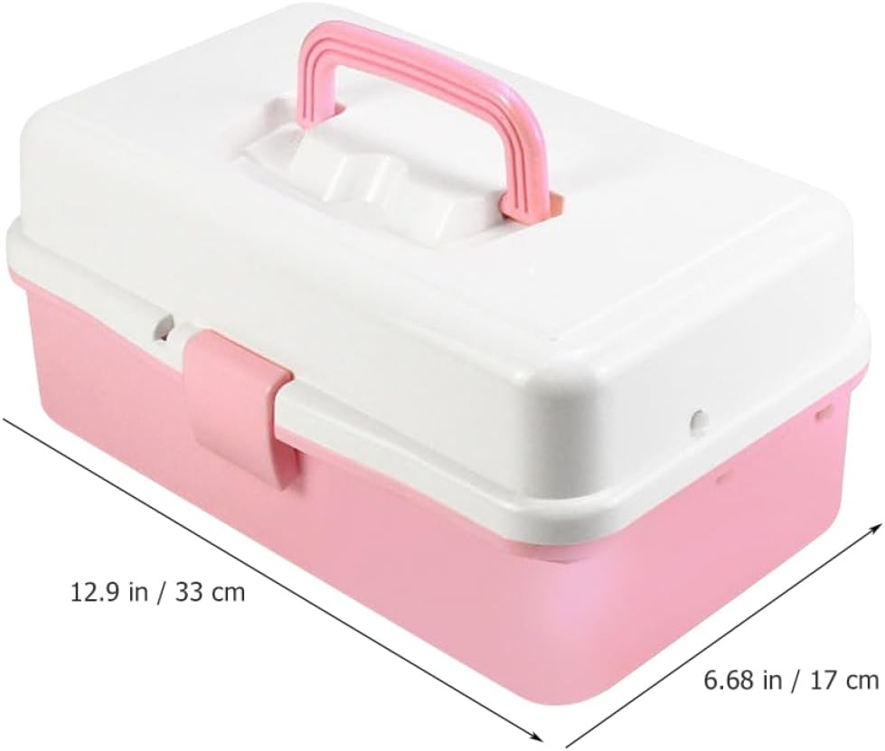 Art Tools Storage Container Craft Organizer Box for Painting Supplies Handheld Case for Home Rv Trips and Picnics