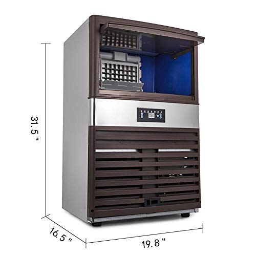 Fabricadora de hielo acero inoxidable 80kg/24h 18kg miniatura 2