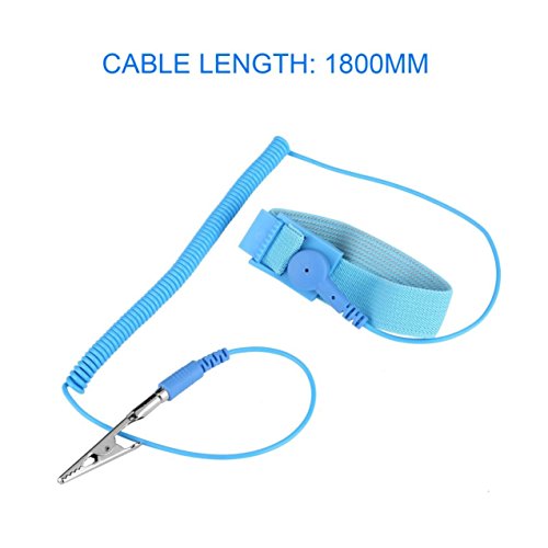 ESD Krokodillenklem polsband Antistatische ontladingsband Aarding Statische schokpreventie Zachte elastische band voor… - Image 6