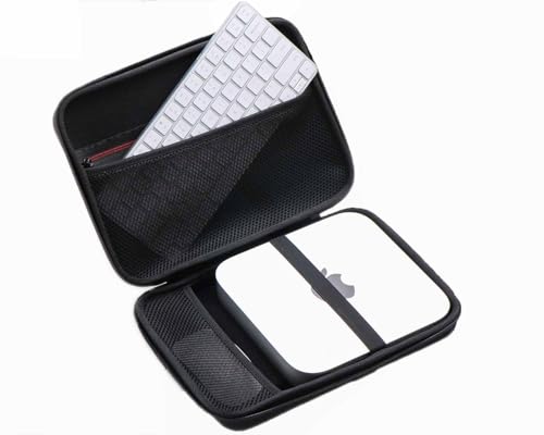 inDomit Hard Case Compatible with Apple Mac Mini M2/M1 Desktop Computer, Electronics Organizer Fits for Apple Magic Keyboard MLA22LL/A + Mouse Bluetooth and Accessories