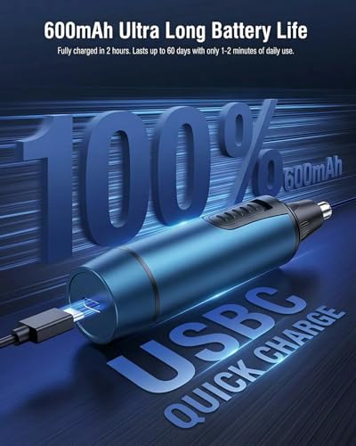 Image of AREYZIN Nose Hair Trimmer for Men,2026 Professional 3 in 1 Painless RechargeableEar and Nose Trimmer,IPX7 Waterproof Eyebrow Facial Hair Trimmer Body Grooming Kit Dual EdgeBlades
