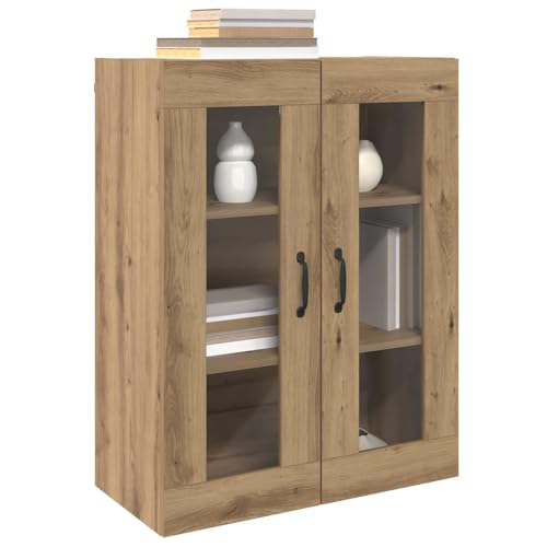 Armario de almacenamiento de roble para organizar su salón con este mueble de pared moderno 4