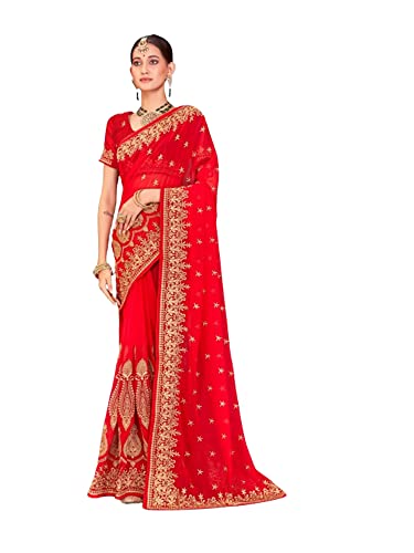Sari traditionnel en georgette de qualité supérieure modèle 8671