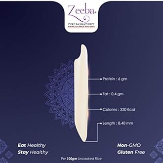 Zeeba 1121 Premium Basmati Rice, 10 lbs (4.54 kg)