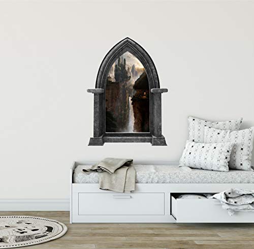 Vinilo decorativo Castle Scape City en las nubes