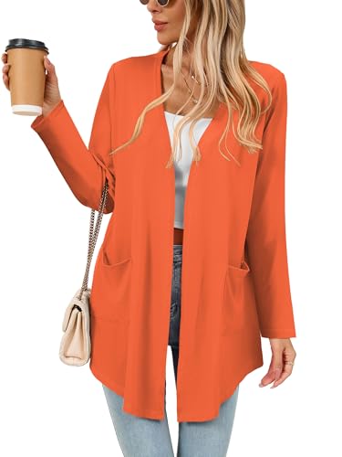 Image of Women's Lightweight Open Front Cardigans Casual Soft Drape Spring Summer Fall Cardigan S-3XL
