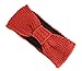 Produktbild irisaa Damen Stirnband Headband Outdoor Joggen im Frühling Ohrenschutz Grobstrick mit Fleece Innenfutter, stirnband farbe:Rost Rot
