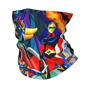 UUOEOOWU Cache-cou personnalisé Grendizer UFO Robot Bandana Homme Femme Hiver Randonnée Ski Écharpe Gaiter Goldorak Goldrake Anime Face Cover