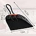2 Pcs Black Metal Dustpan, 12 Inch Heavy Duty Steel Dust Pan with Handle Handheld Dustpan Wide Scooper for Indoor, Outdoor, Fireplace, Industrial and Commercial Use