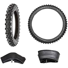 Complete Set of Tire and Inner Tube Front 70/100-19 & Rear 90/100-16 for Dirt Pit Bikes | Motocross Off Road Mud Motorcycle Tires + Tubes