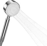 Olliwon Pommeau Douche Haute Pression en Acier Inoxydable 304, Douchette Douche Salle de Bain Economie d'Eau Installation Facile - Méthode de Jet en Forme de Taille