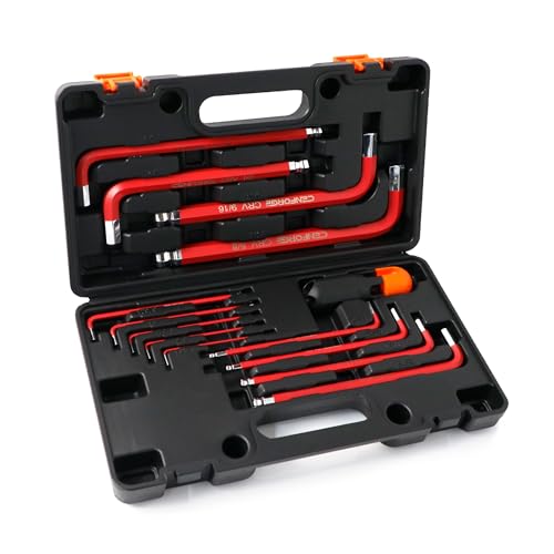 CENFORGE 13-Piece Jumbo SAE Hex Key Set (1/16 5/8) Extra Long Arm Ball End Allen Wrenches Heavy Duty CR-V Steel L-Keys for Automotive Industrial & Machinery Repair