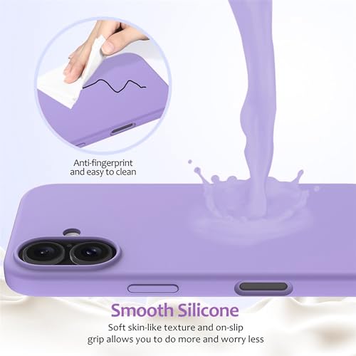 Image of ArmourPro Silicone Back Case for iPhone 16, Soft-Touch Case | Voilet