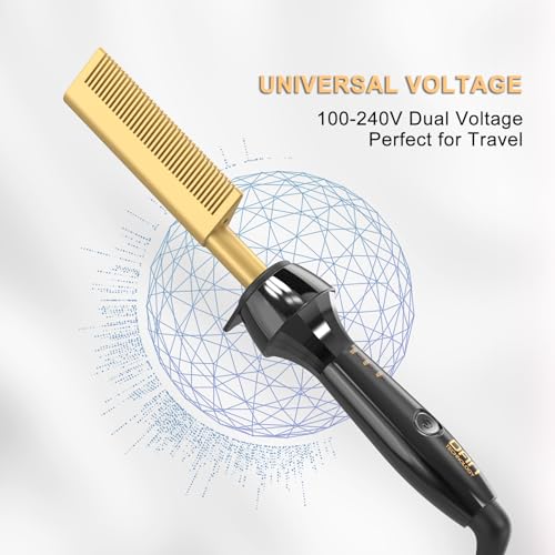 Peine eléctrico alisador Dan Hot Combs dorado miniatura 5