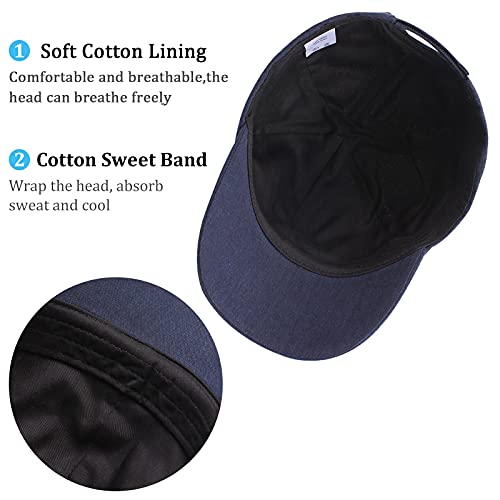 Summer Baby Boy Baseball Hat Dinosaur Infant Visor Caps Cotton Toddler Boys Sun Hats (Navy Dinosaur, 52Cm) #TOP2