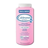 Caldesene Medicated Protecting Body Powder with Zinc Oxide and Cornstarch, Talc-Free Baby Powder Soothes & Protects, 5 Oz.