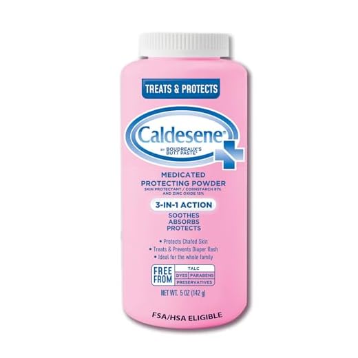 Caldesene Medicated Protecting Body Powder with Zinc Oxide and Cornstarch, Talc Free, 5 Oz