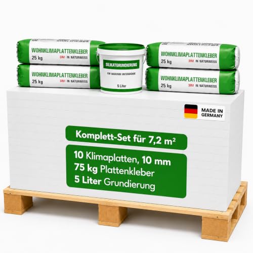 Klimaplatte 10mm Calciumsilikat Dämmplatte für innen | Kalziumsilikatplatten gegen Schimmel...