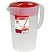 Rubbermaid FBA_3063R1WHT 1777155 1 Gal. Red Lid Pitcher, 1,