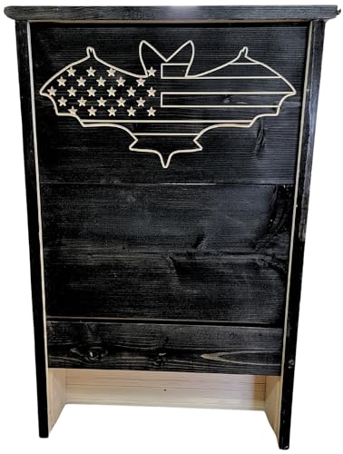 Made in USA- XL Black Stained Pine Bat House, 3