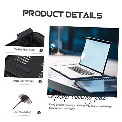 Base ergonómica para laptop Holibanna con ventilador LED miniatura 6