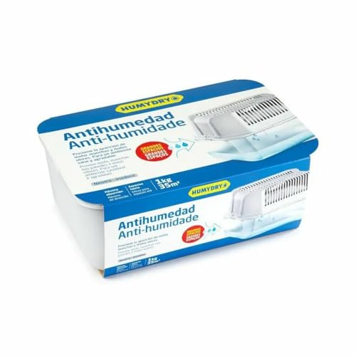 Aparato Deshumidificador Magnum de 1 kg - Espacios de hasta 35m2 - Absorbe Humedad de Armarios, Baños y Habitaciones - Humydry