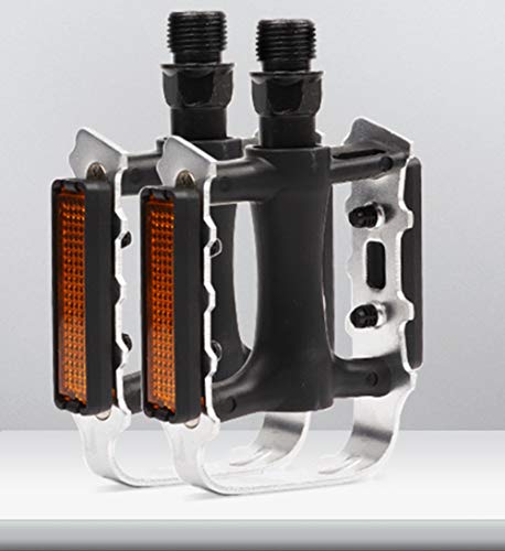 Tongli 1 Pair Aluminum Alloy Antiskid Durable Resin Sealed Bearing Axle Bike Pedals For Mountain Bikes And Hybrid Bicycles, 9/16 Inch (Silver) #TOP23