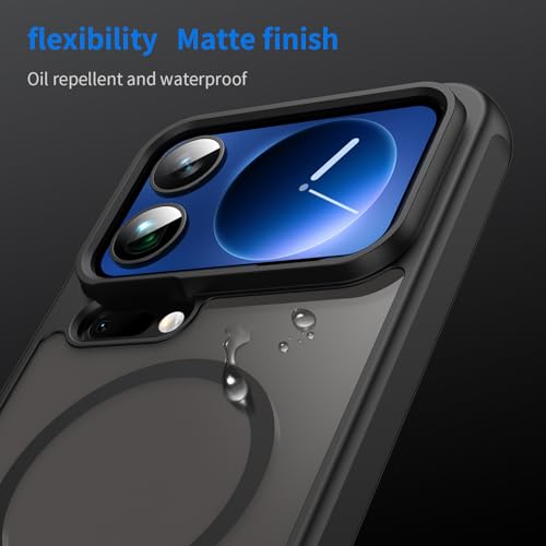 Image of Compatible with Xiaomi 17 Pro Max Case Cover,Compatible with MagSafe,Anti-Fall,Compatible with Xiaomi 17 Pro Max 5G 2509FPN0BC Cell Protective Phone Case Black