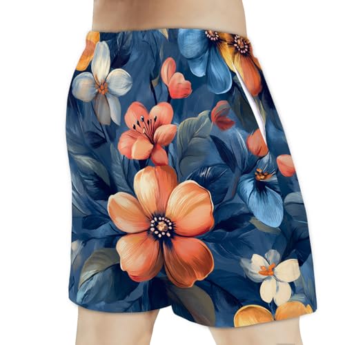 Men's Swim Trunks Size S Flower Radiance with Mesh Lining Soft Breathable Quick Dry Beach Shorts3