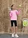 ZDC Girls Long Sleeve Athletic Shirts Kids Crewneck Quick Dry Workout Yoga Tops Basic Tees Activewear Light Pink