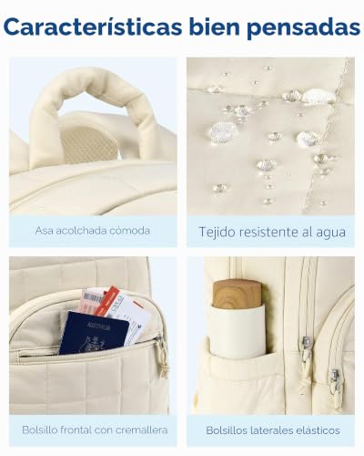 Miniatura 5 de bagsmart Mochila para portátil para mujer, mochila acolchada diaria, bolsa impermeable para portátil de 15,6 pulgadas, viaje universitario
