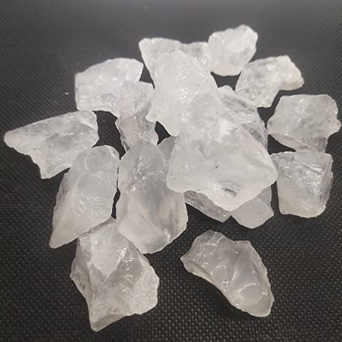 YUWIXMOX 250g White Quartz Rough Stones Bulk White Quartz Crystal Raw Natural Crystals Stones,Rocks for Cabbing, Polishing, Wire Wrapping, Healing Reiki,Jewelry Making,Aquarium Decoration (White)