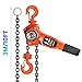 1650lbs Manual Lever Chain Hoist–10ft Come Along Winch, Double-Pawl Brake & Auto-Leading Chain Industrial Grade for Warehouse/Construction