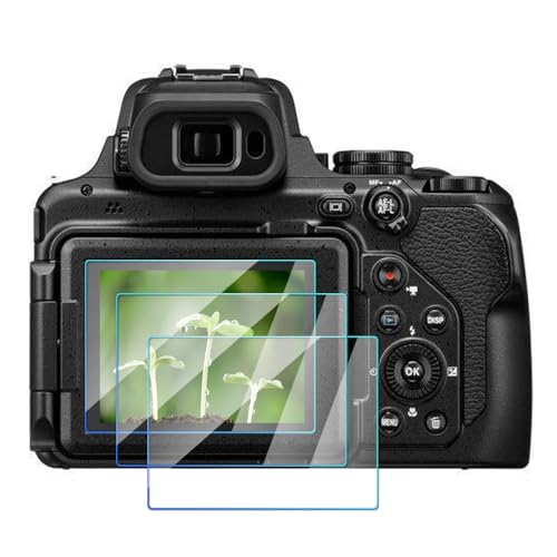ADQQUI P1100 - Protector de pantalla de vidrio templado compatible con cámara digital Nikon P1100 Superzoom, dureza 9H, antiarañazos (paquete de 3)