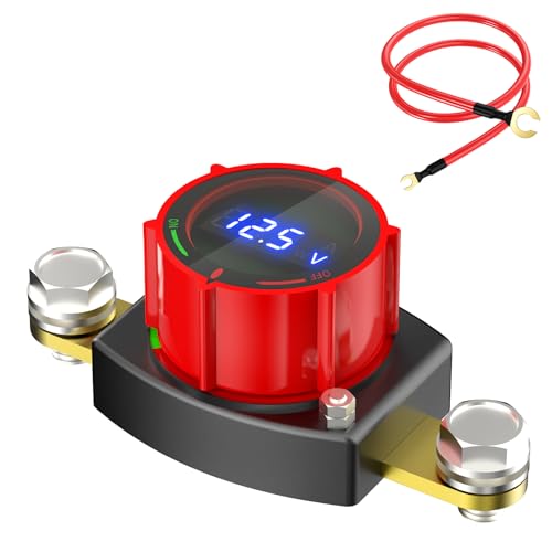 Side Post Battery Disconnect Switch Voltmeter | 3/8" Stud,