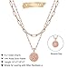 Layered Initial Necklaces for Women, 14K Rose Gold Plated Layering Necklace Paperclip Link Choker Chain Necklace Personalized Initial A Rose Gold Necklace for Women Layered Necklaces for Women