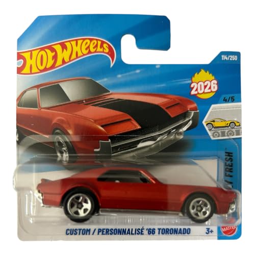 Hot Wheels Custom '66 Toronado Rojo 1:64 Escala