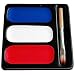 Face Paint Palette for America's Patriotic Occasions (3 Colors) Face Painting 4th of July, Independence Day, Veteran's Day, Presidents Day and Other American Holidays - Ideal for Sensitive Skin