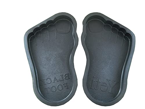 FHONYX 2 Stück Gießform Pflasterform Schablone für Beton, 53x31x4,5 cm, Links + RECHTS, Bodenbelag Platten, schalungsformen, Fuß, Gartendekoration, DIY, Gehweg, Pflastersteine, Gießen