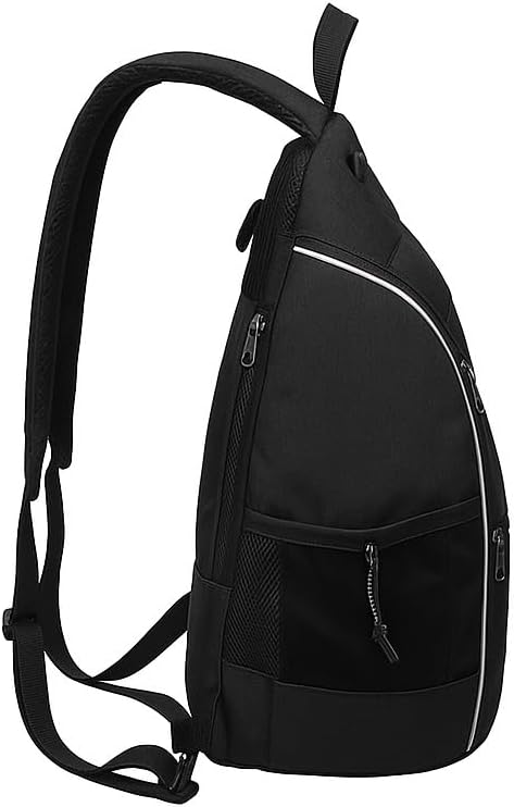 Personalized Pickleball Sling Bag Custom Paddle Backpack with Name or Logo Lightweight Durable Sports Gear Bag for Men Women Adjustable Strap Water Bottle Pocket Fence Hook Storage