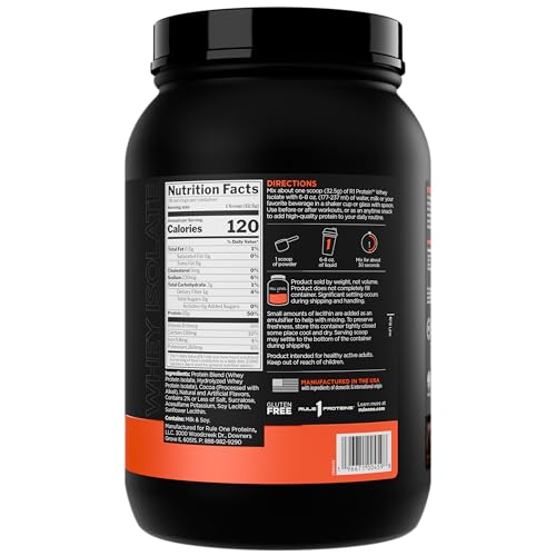 Image of Rule 1 Proteins R1 Protein Whey Isolate - with 25g Protein & 6g BCAA Exclusively from Isolated & Hydrolyzed Sources for Workout Recovery (2 Pounds, Chocolate Peanut Butter)